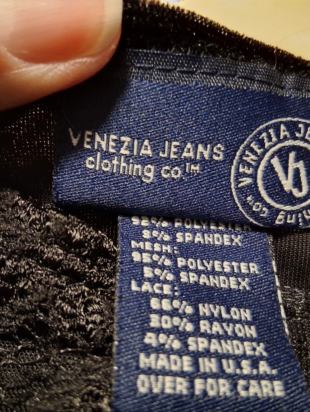 Venezia Women's Black Lace & Velvet Panel Tank Top - Picture 2 of 8